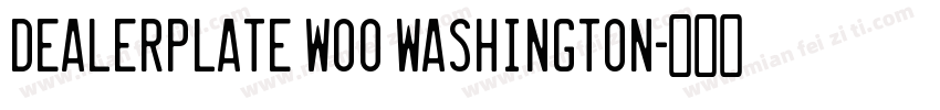 Dealerplate W00 Washington字体转换